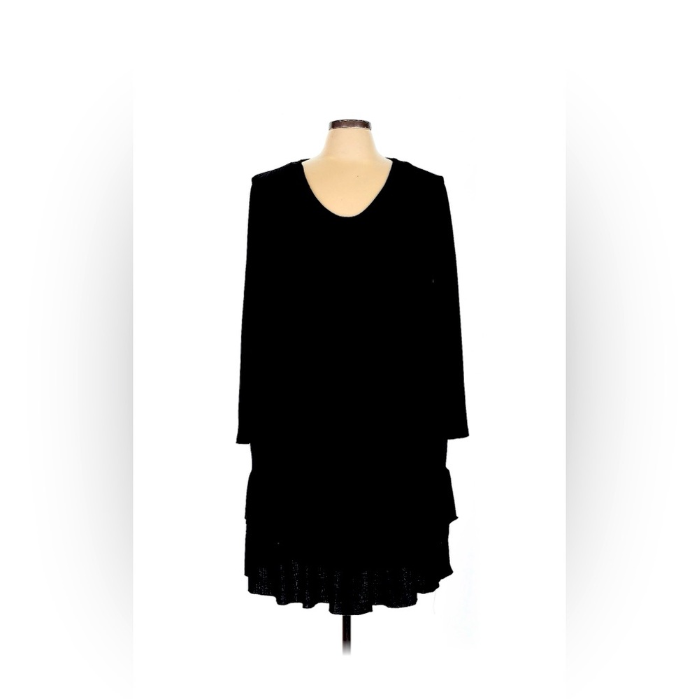 Ashley Stewart Elegant Black Long Sleeve Dress 26/28 BNWT